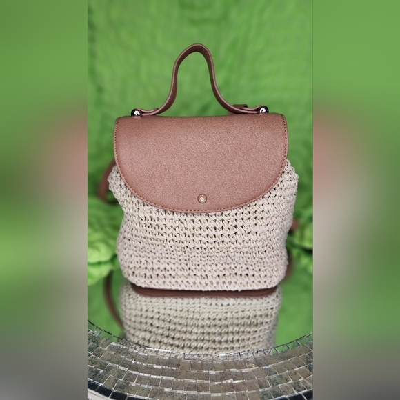 LC Lauren Conrad Straw Backpack - Picture 1 of 14